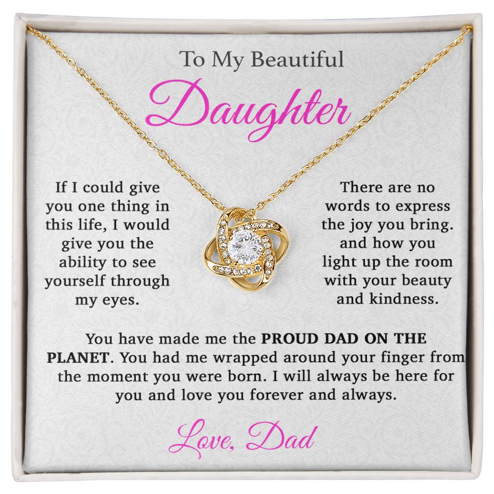 To My Daughter Necklace, Daughter Father Necklace, Daughter Gift From Dad333_Hong