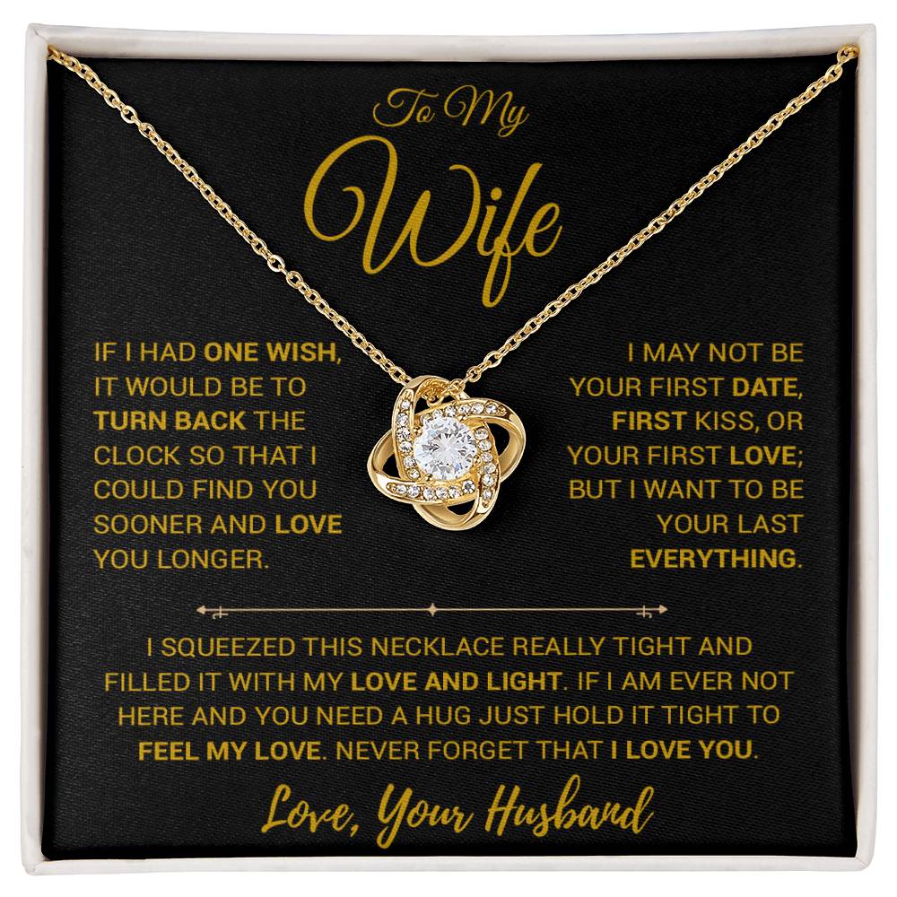 To My Wife Necklace, Gift For Wife, Anniversary Gift For Wife, Christmas Gift 14_2_Gold
