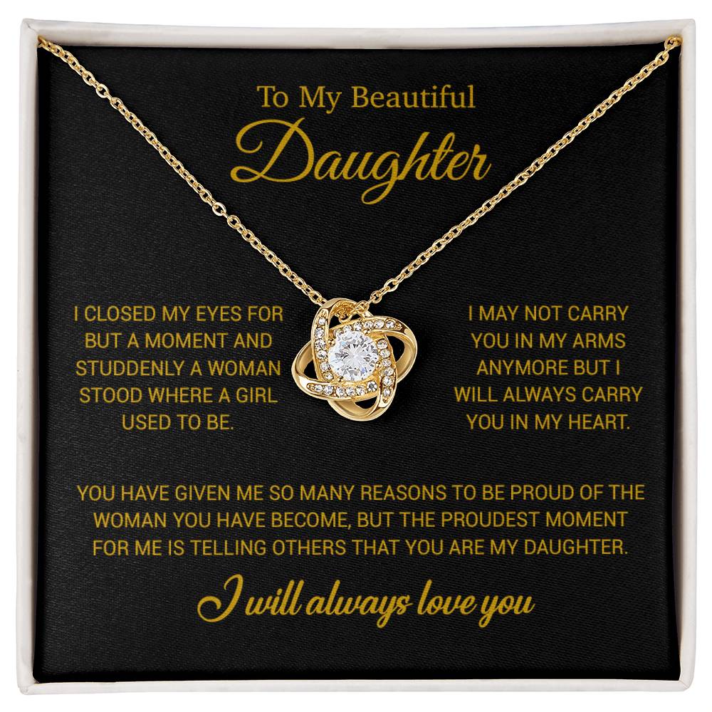 To My Daughter Necklace, Gift for Daughter from Dad, Daughter Father Necklace 24_11_Gold