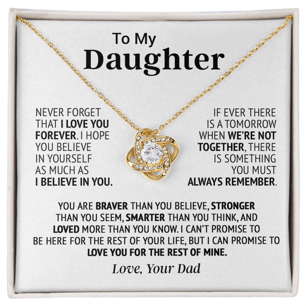 To My Daughter Necklace, Pendant Gift from Dad, Daughter Birthday Holiday Christmas Gift 26_8