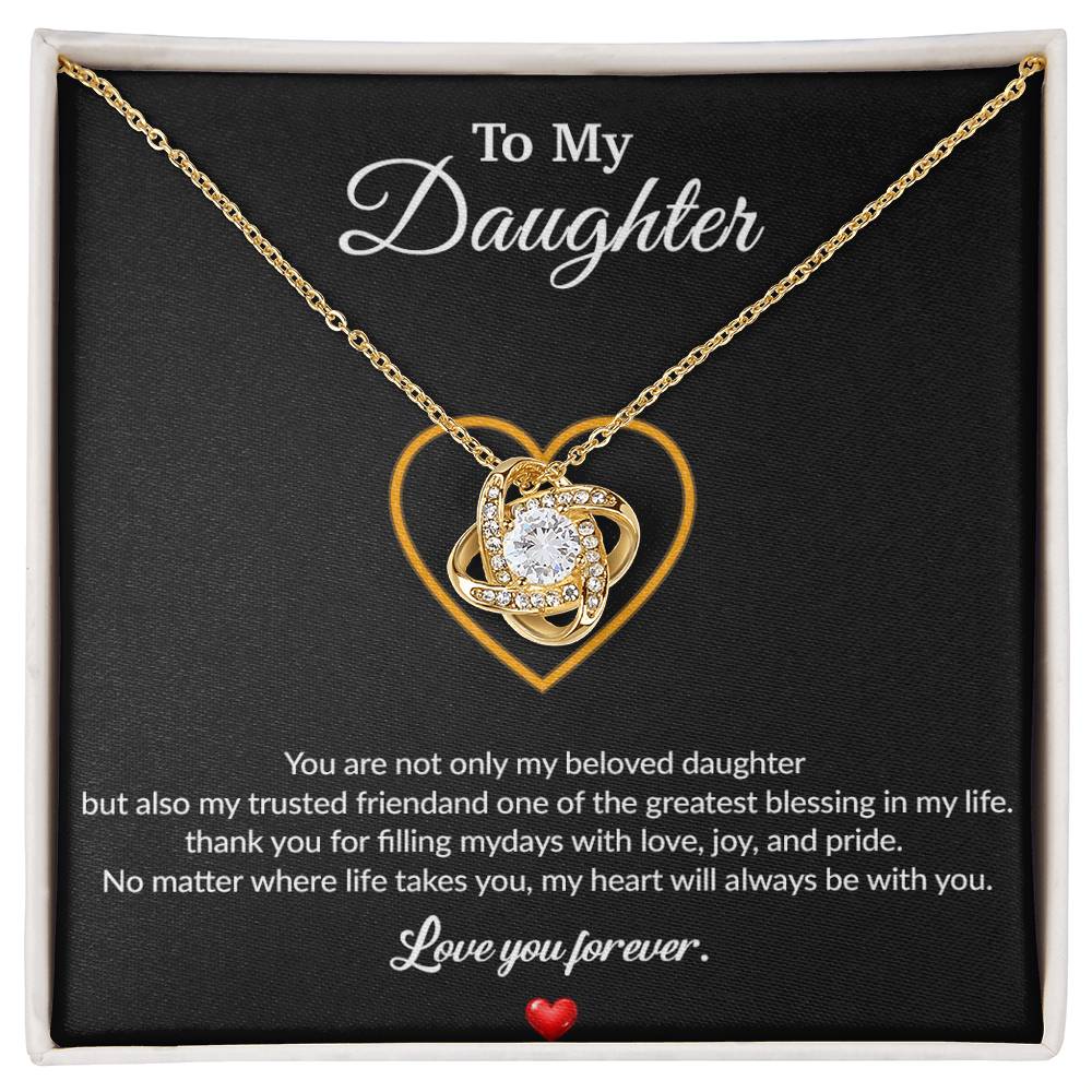 To My Daughter Necklace, Gift for Daughter from Dad, Father Daughter Necklace 13_8_Black