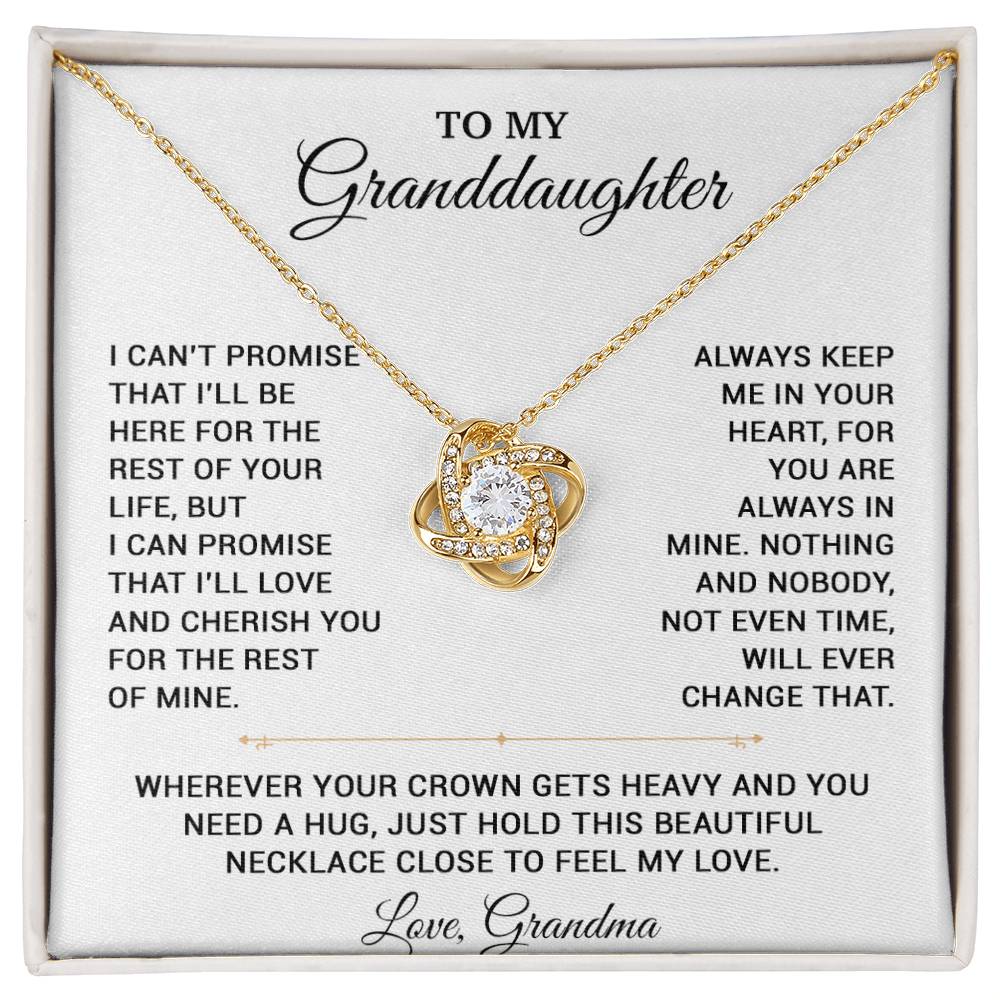 To My Granddaughter Necklace, Granddaughter Gift from Grandma, Christmas Gift 20_8_White