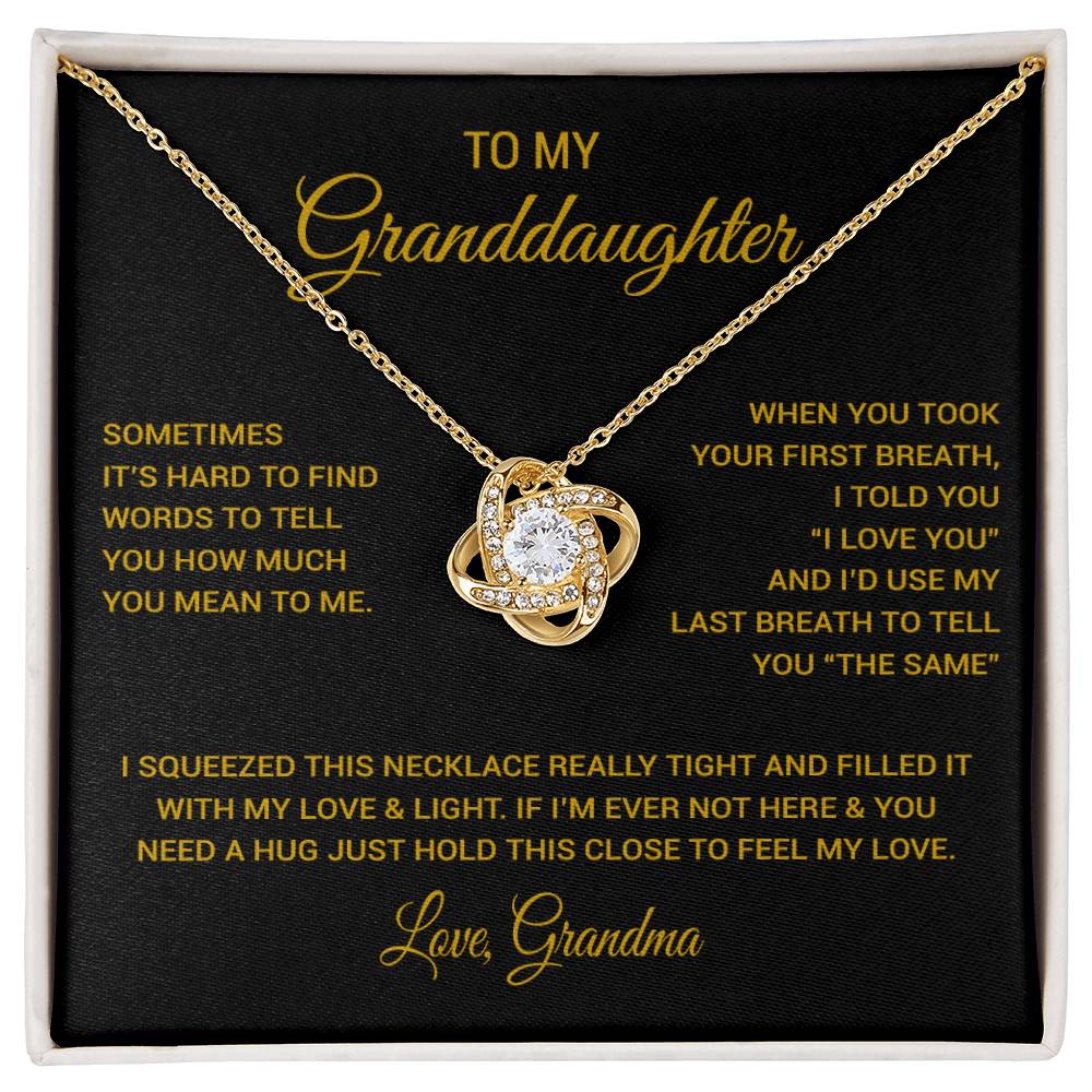 To My Granddaughter Necklace, Xmas Birthday Gift For Granddaughter from Grandma 1_11_Gold
