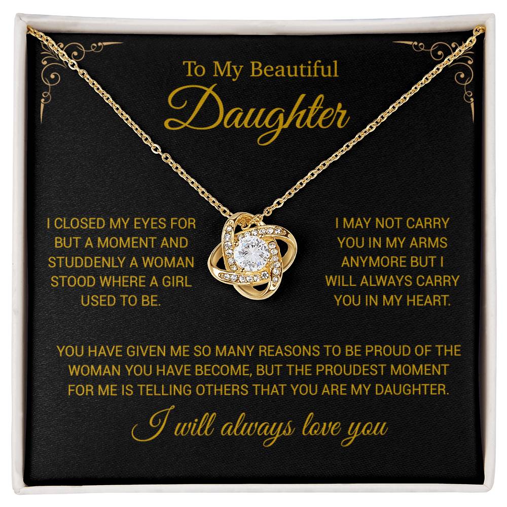 To My Daughter Necklace, Gift for Daughter from Dad, Daughter Father Necklace 29_11_Gold