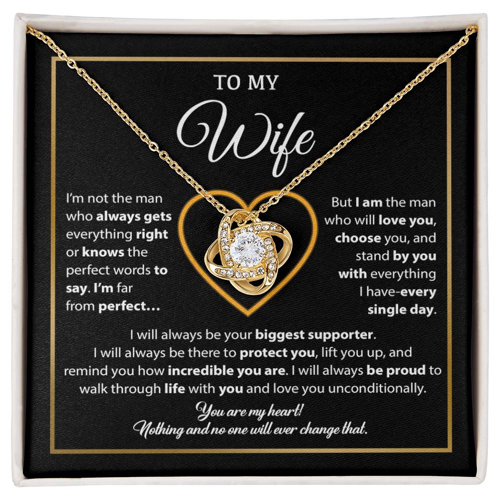 To My Wife Necklace, Gift For Wife, Anniversary Gift For Wife, Necklace For Wife 29_1_Black