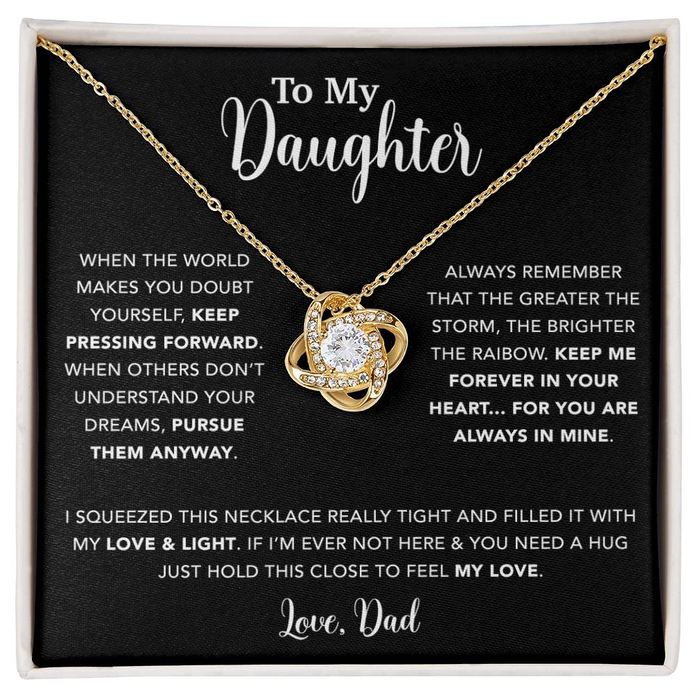 To My Daughter Necklace Gift for Daughter from Dad,Daughter Father Necklace 5_5_Black