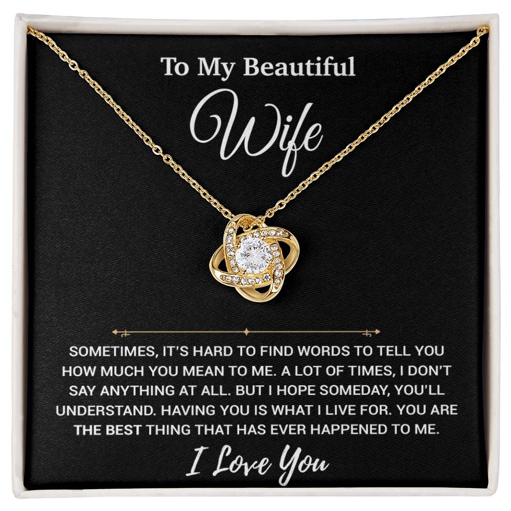 To My Wife Necklace, Christmas Gifts For Women, Anniversary Gift For Wife 20_11_Black