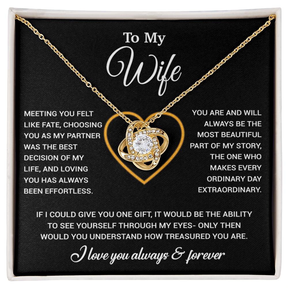 To My Wife Necklace, Christmas Gifts For Women, Anniversary Gift For Wife 1_1_Black