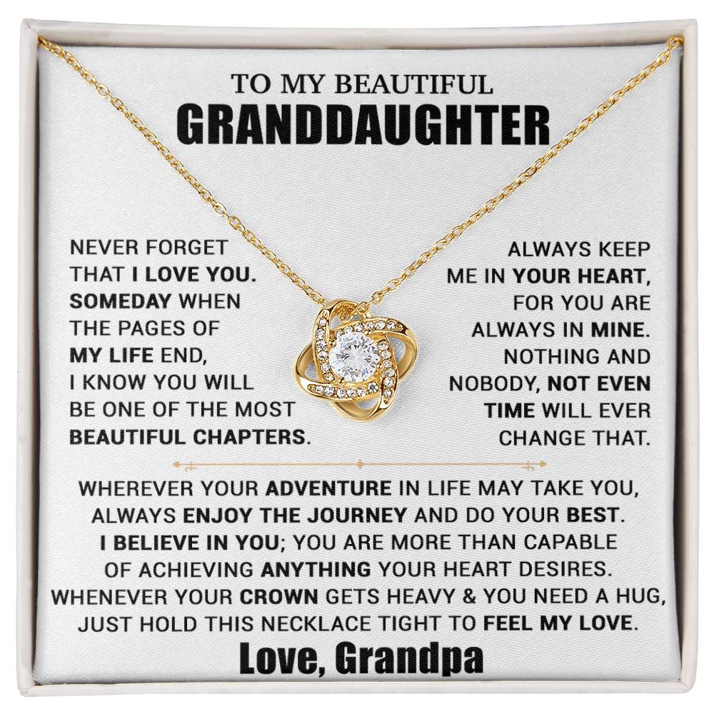 To My Granddaughter Necklace, Granddaughter Gift from Grandpa, Christmas Gift 10_10