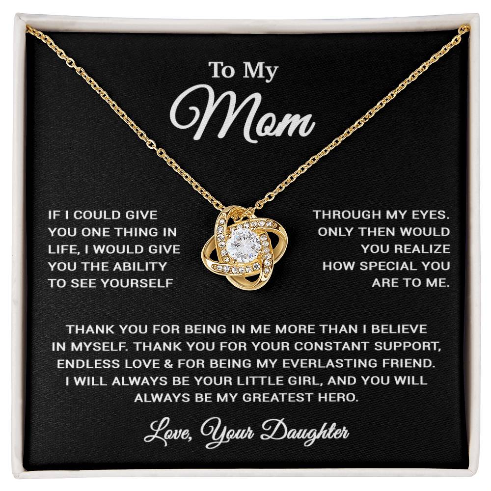To My Mom Necklace, Sentimental Mother's Day Gift For Mom From Son 30_3_Black