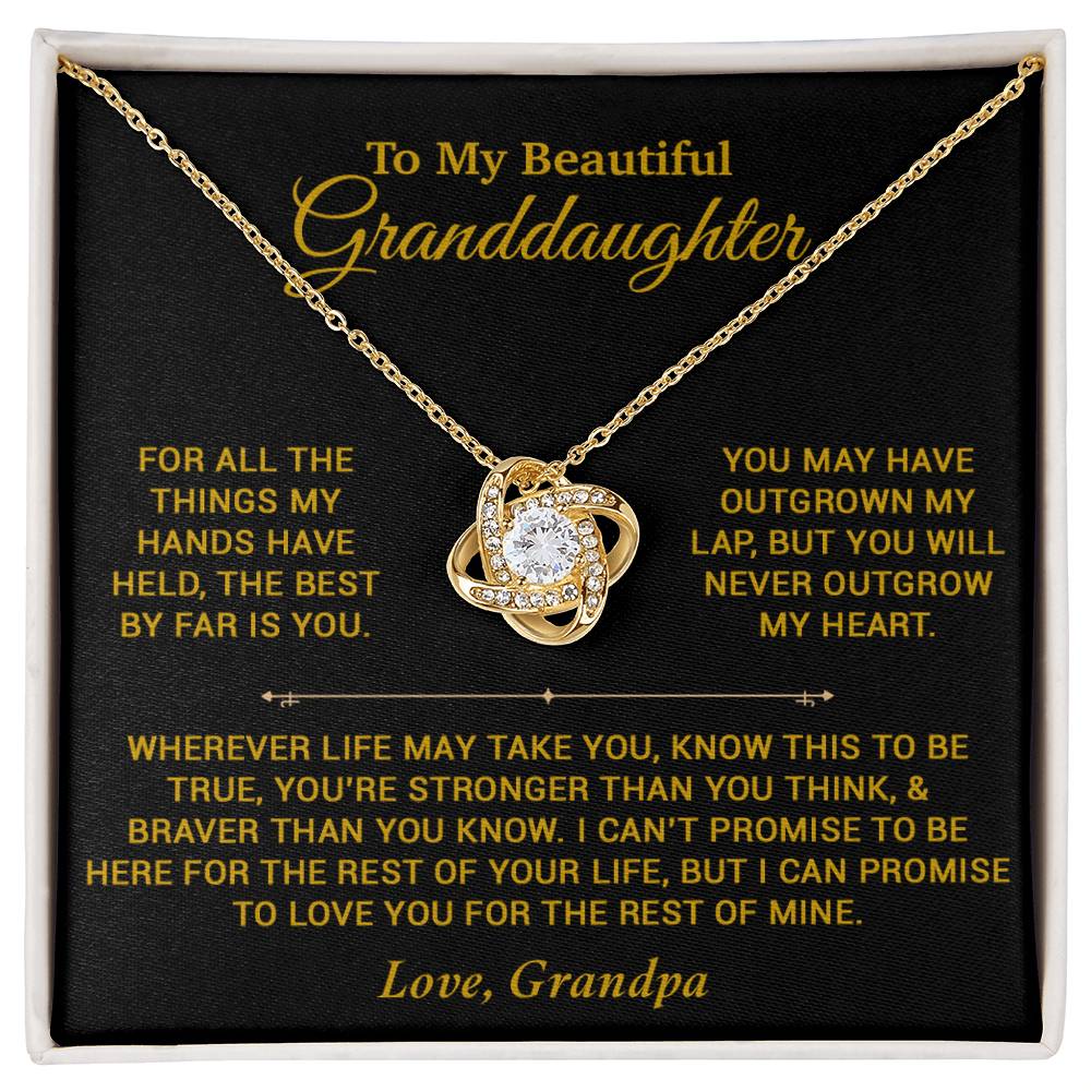To My Granddaughter Necklace, Birthday Gift For Granddaughter, Birthday Gifts 8_6_Gold