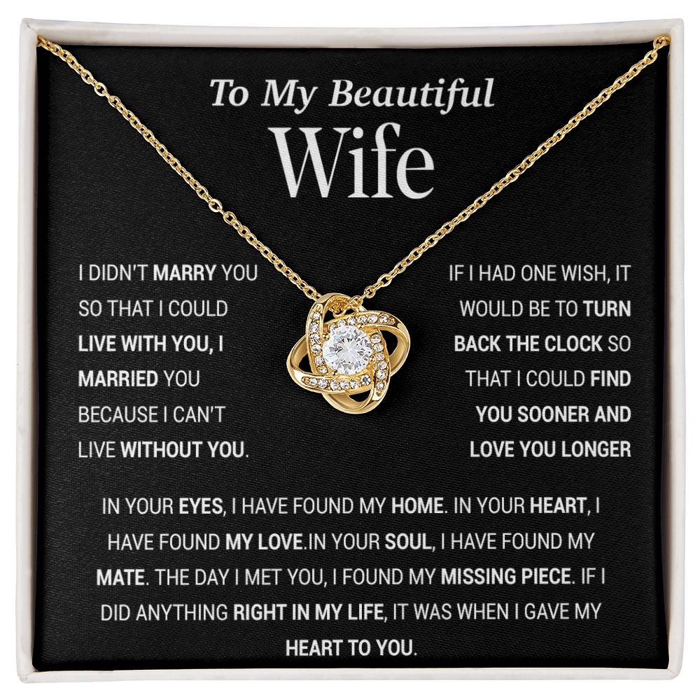 To My Wife Necklace, Gift For Wife, Anniversary Gift For Wife, Christmas Gift 27_11_Black