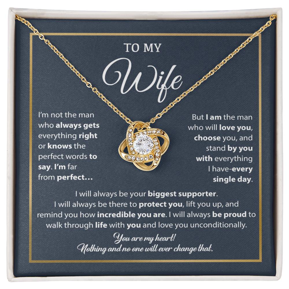To My Wife Necklace, Gift For Wife, Anniversary Gift For Wife, Necklace For Wife 5_1_Blue_White