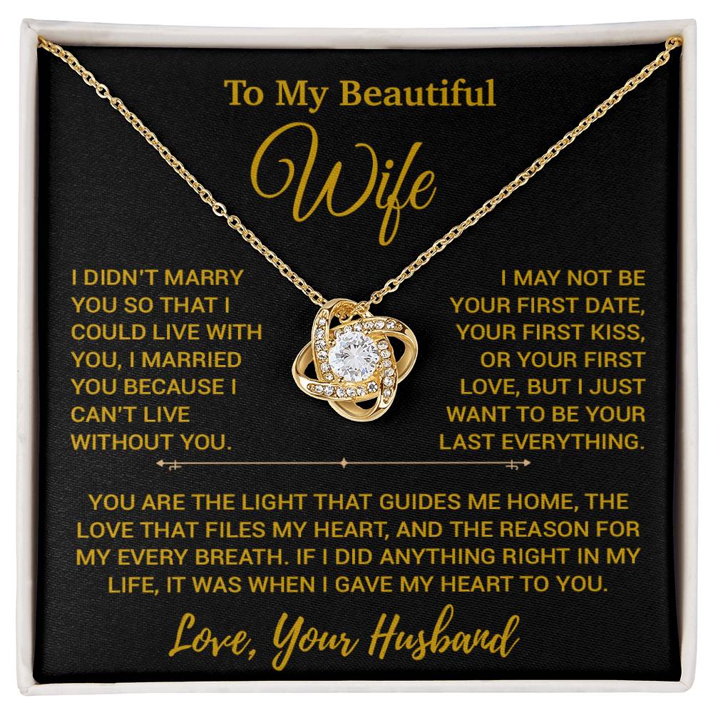 To My Wife Necklace, Vanlentines Gifts For Women, Anniversary Gift For Wife 23_1_Gold