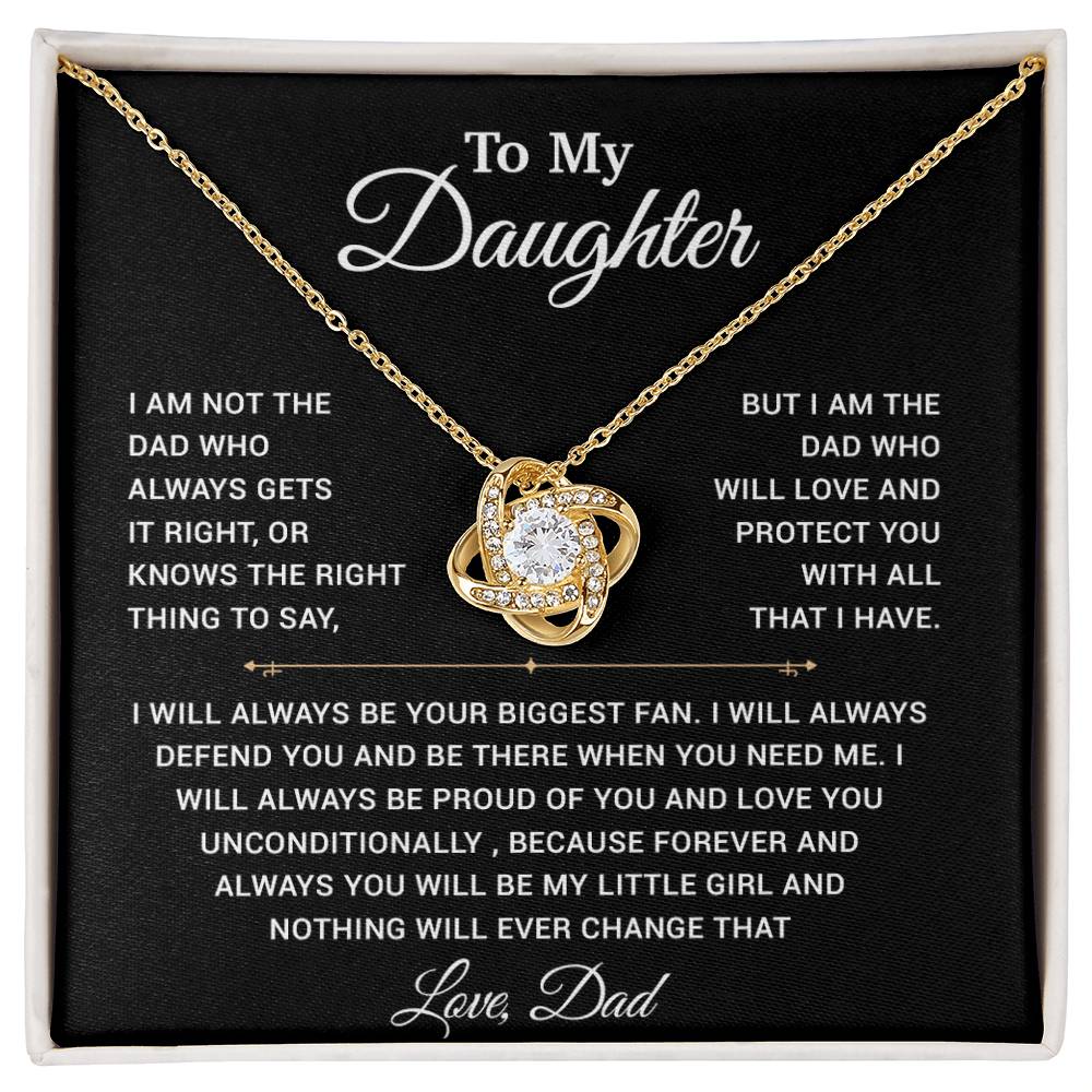 To My Daughter Necklace, Gift for Daughter from Dad, Father Daughter Necklace 23_11_Black