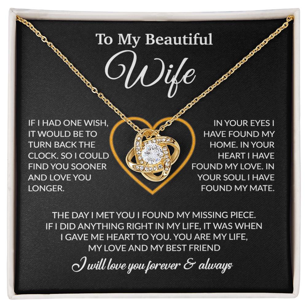 To My Wife Necklace, Christmas Gifts For Women, Anniversary Gift For Wife 21_12_Black
