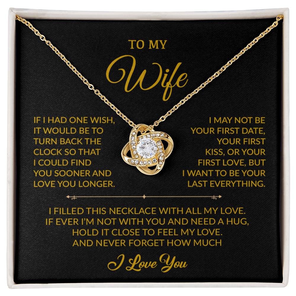 To My Wife Necklace, Gift For Wife, Anniversary Gift For Wife, Necklace For Wife 2_8_Gold