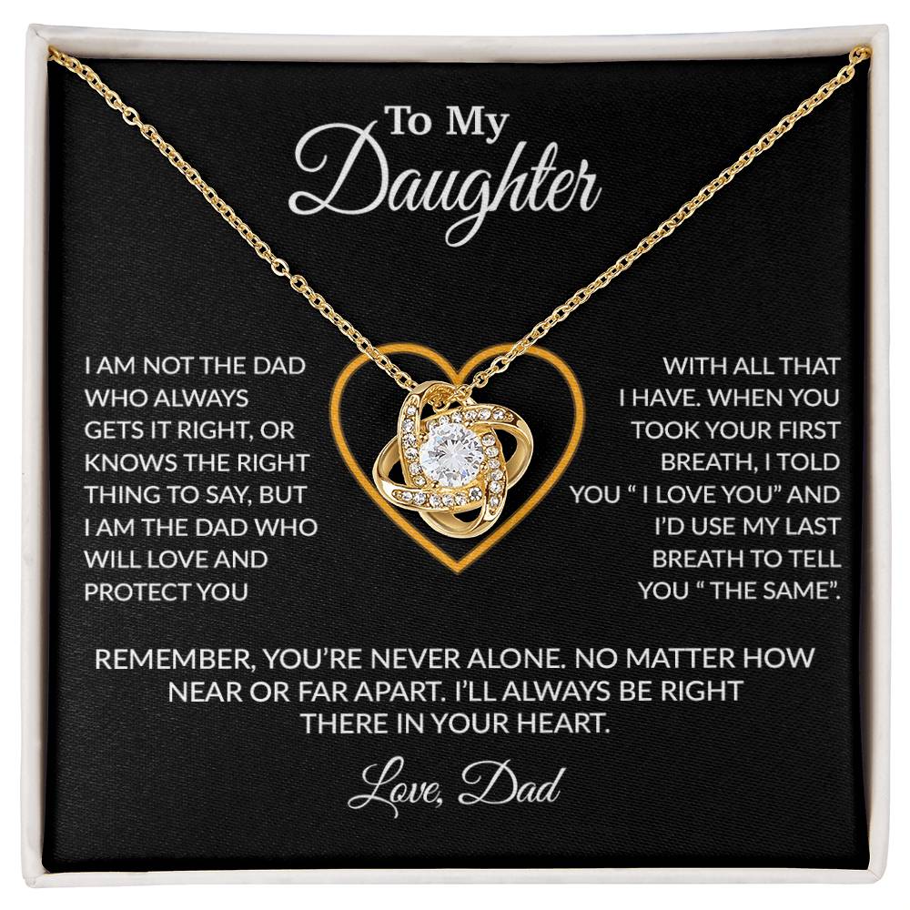 To My Daughter Necklace, Gift For Daughter From Dad, Daughter Father Necklace 14_1_Black