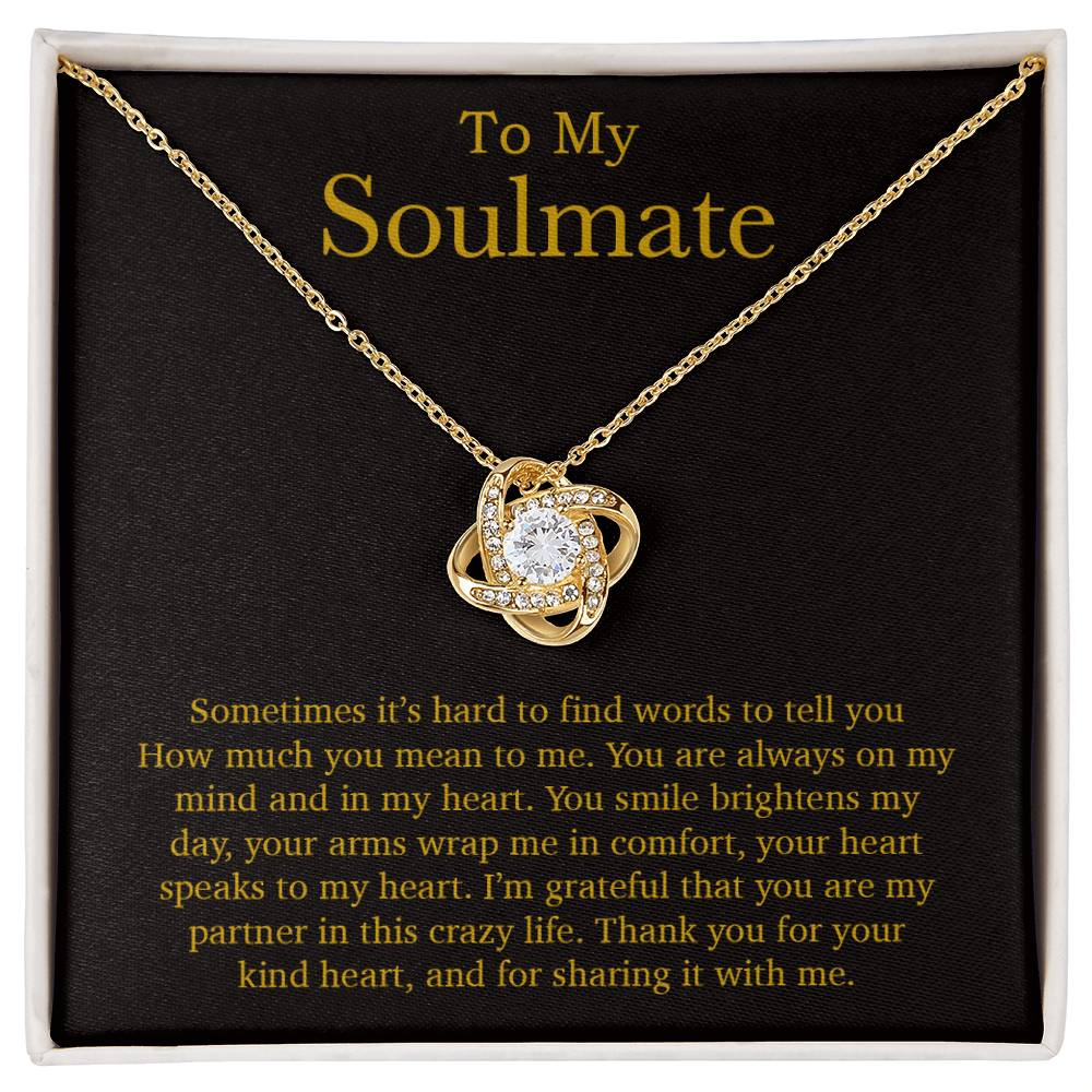 To My Soulmate Necklace, Valentines Day Gift, Soulmate Gifts, Birthday Gifts_Gold