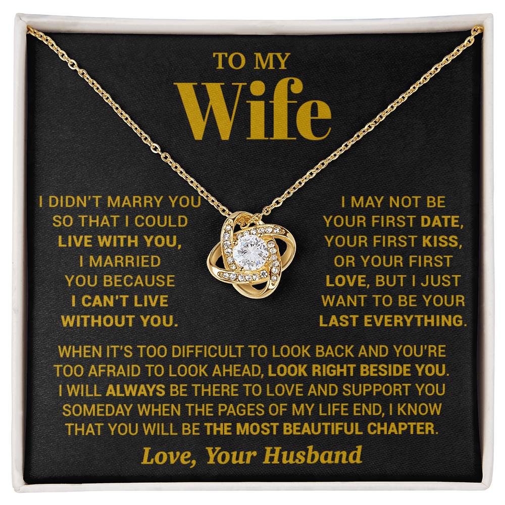 To My Wife Necklace, Christmas Gifts For Women, Anniversary Gift For Wife 28_9_Gold