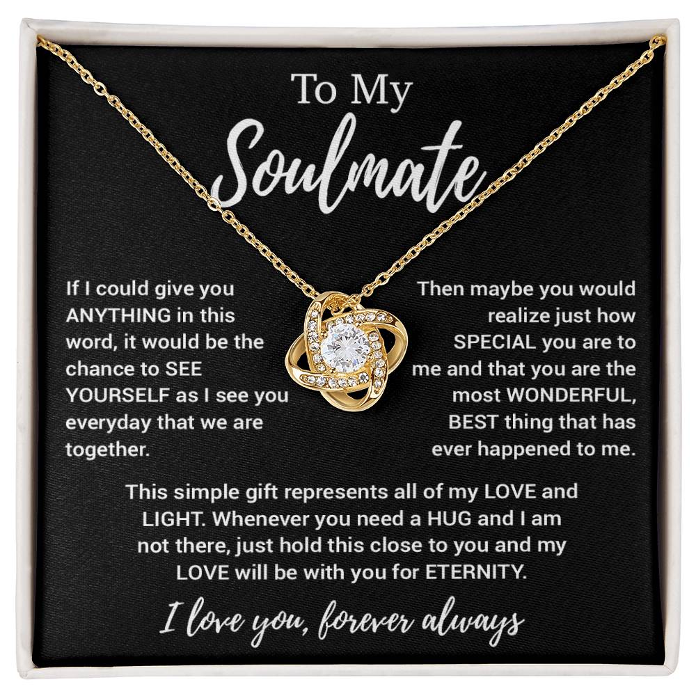 To My Soulmate Necklace, Soulmate Gift, Soulmate Jewelry Anniversary 11_8_Black