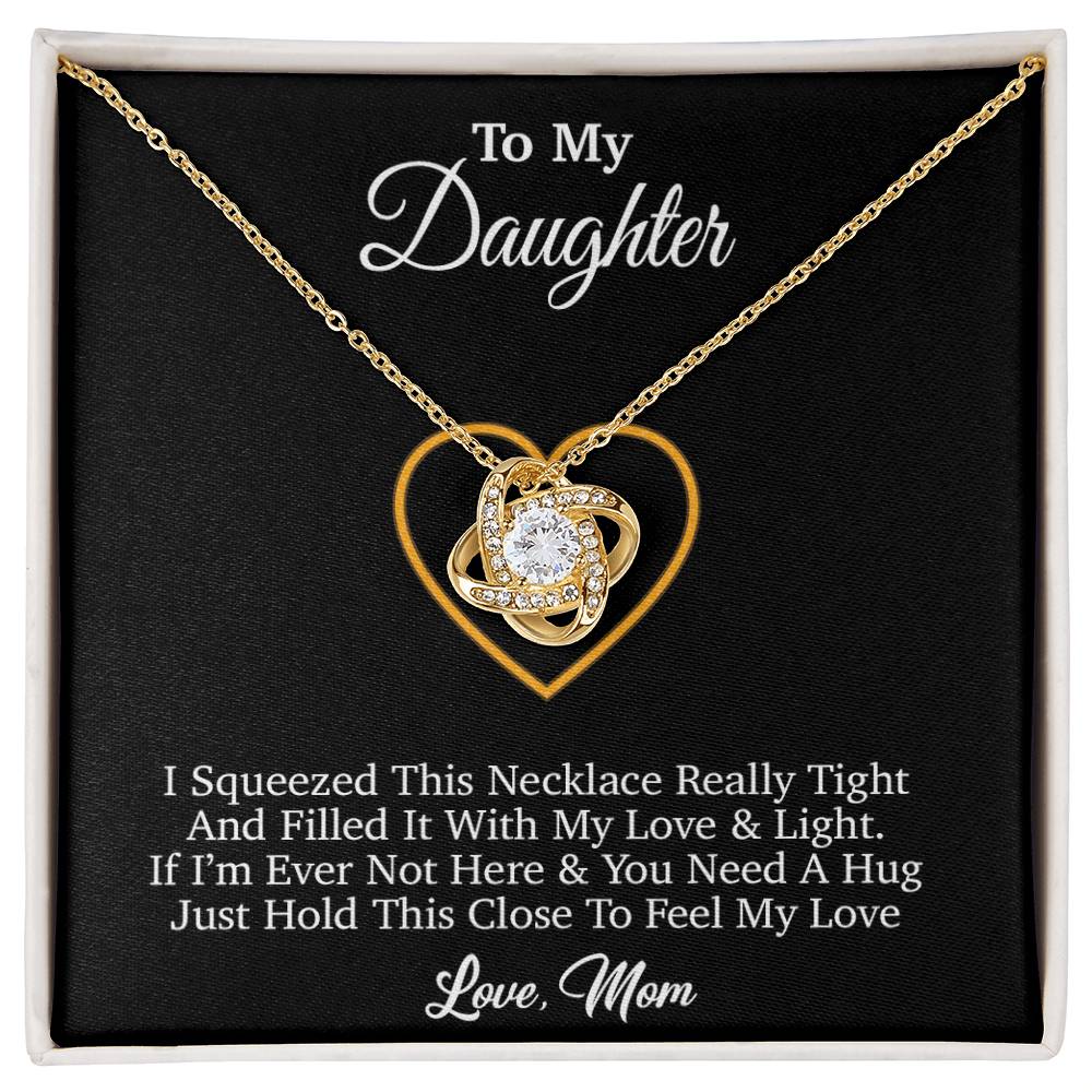To My Daughter Necklace, Gift for Daughter from mom, Daughter mother Necklace 1_4_Black