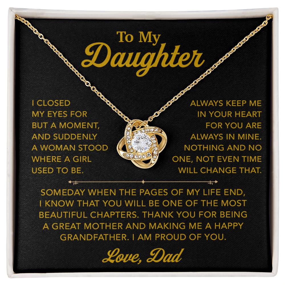 To My Daughter Necklace, Gift for Daughter from Dad, Father Daughter Necklace 26_12_Gold