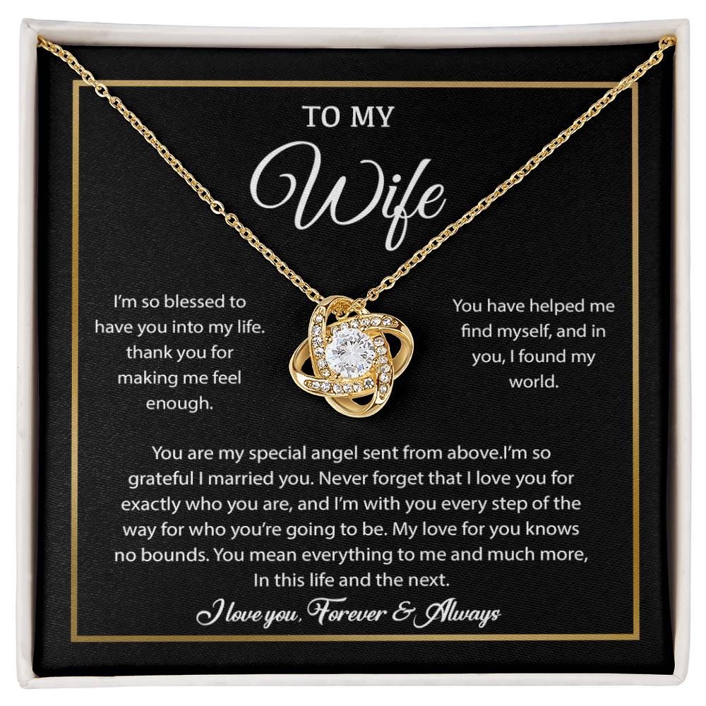 To My Wife Necklace, Gift For Wife, Anniversary Gift For Wife, Necklace For Wife 21_7_Black