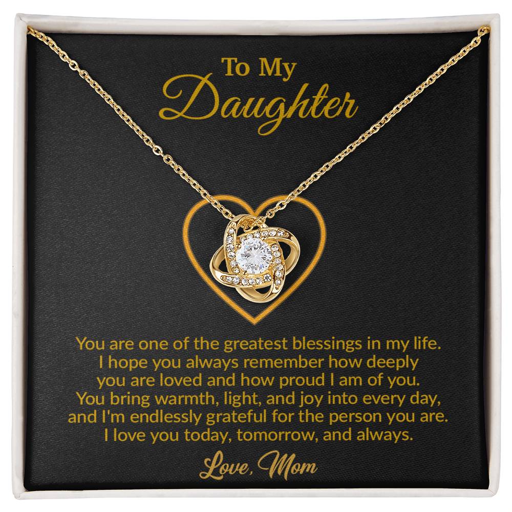To My Daughter Necklace, Gift for Daughter from Mom, Mother Daughter Necklace 18_8_Gold