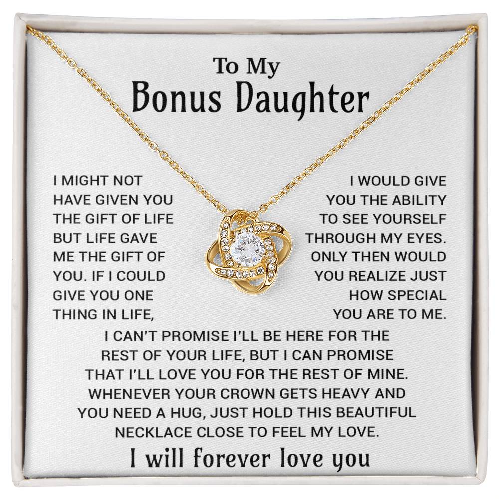 To My Bonus Daughter Necklace, Gift for Bonus Daughter, Step Daughter Birthday 23_11