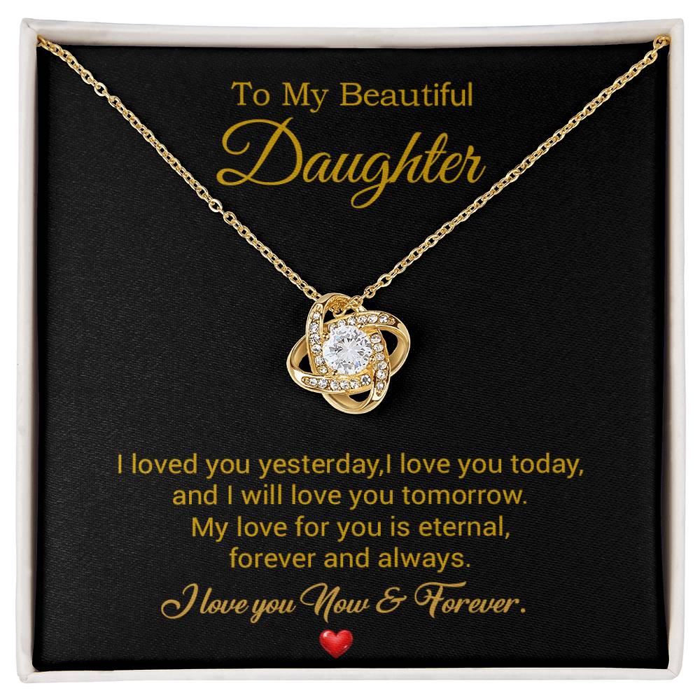 To My Daughter Necklace, Gift For Daughter From Dad, Daughter Father Necklace 30_7_Gold