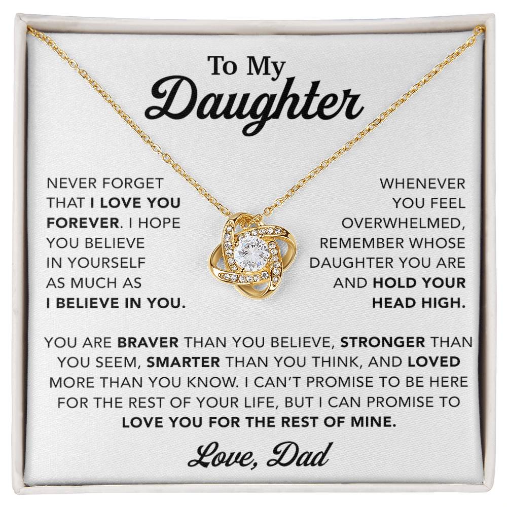 To My Daughter Necklace, Gift for Daughter from Dad, Father Daughter Necklace 26_10