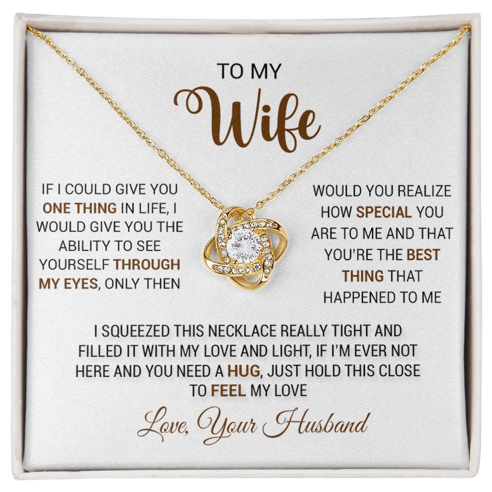 To My Wife Necklace, Gift For Wife, Anniversary Gift For Wife, Christmas Gift 25_9_White