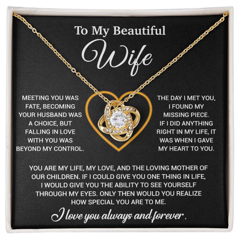 To My Wife Necklace, Christmas Gifts For Women, Anniversary Gift For Wife 10_12_Black