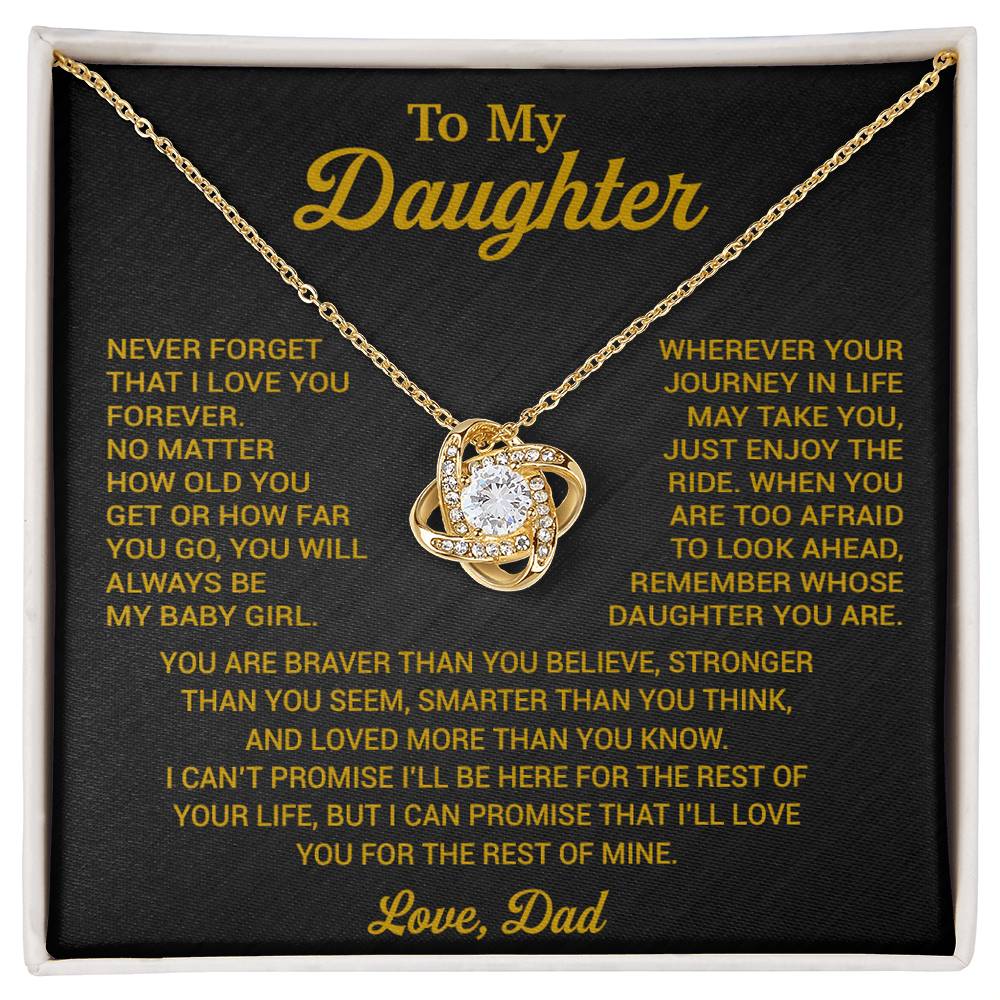 To My Daughter Necklace, Daughter Father Necklace, Daughter Gift From Dad 20_8_Gold