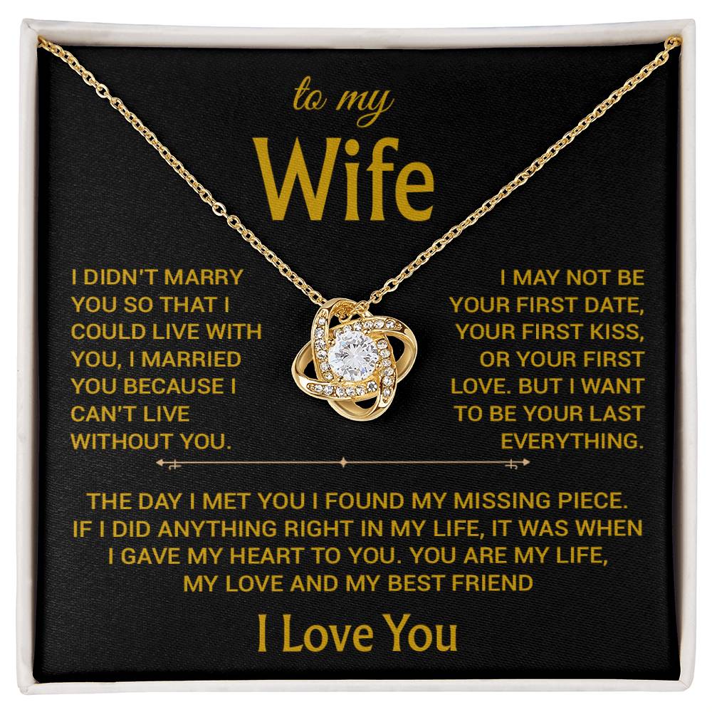 To My Wife Necklace, Christmas Gifts For Women, Anniversary Gift For Wife 16_12_Gold