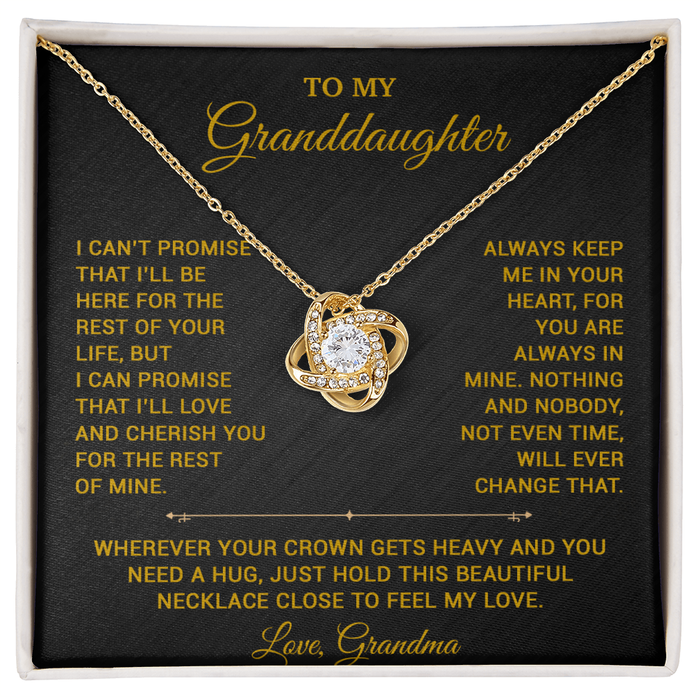 To My Granddaughter Necklace, Granddaughter Gift from Grandma, Christmas Gift 20_8_Gold