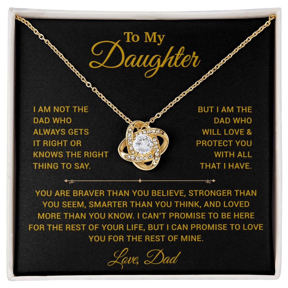 To My Daughter Necklace, Gift for Daughter from Dad, Father Daughter Necklace 3_4_Gold