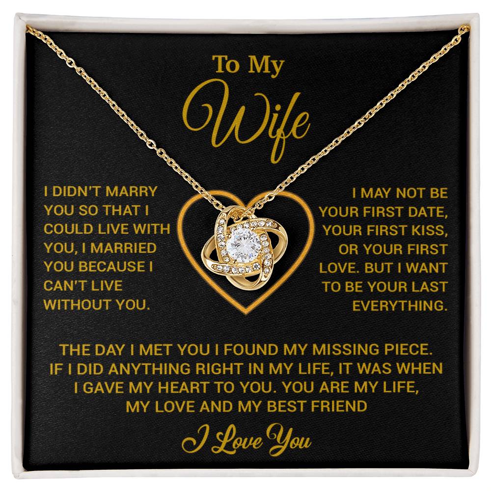 To My Wife Necklace, Christmas Gifts For Women, Anniversary Gift For Wife 14_12_Gold