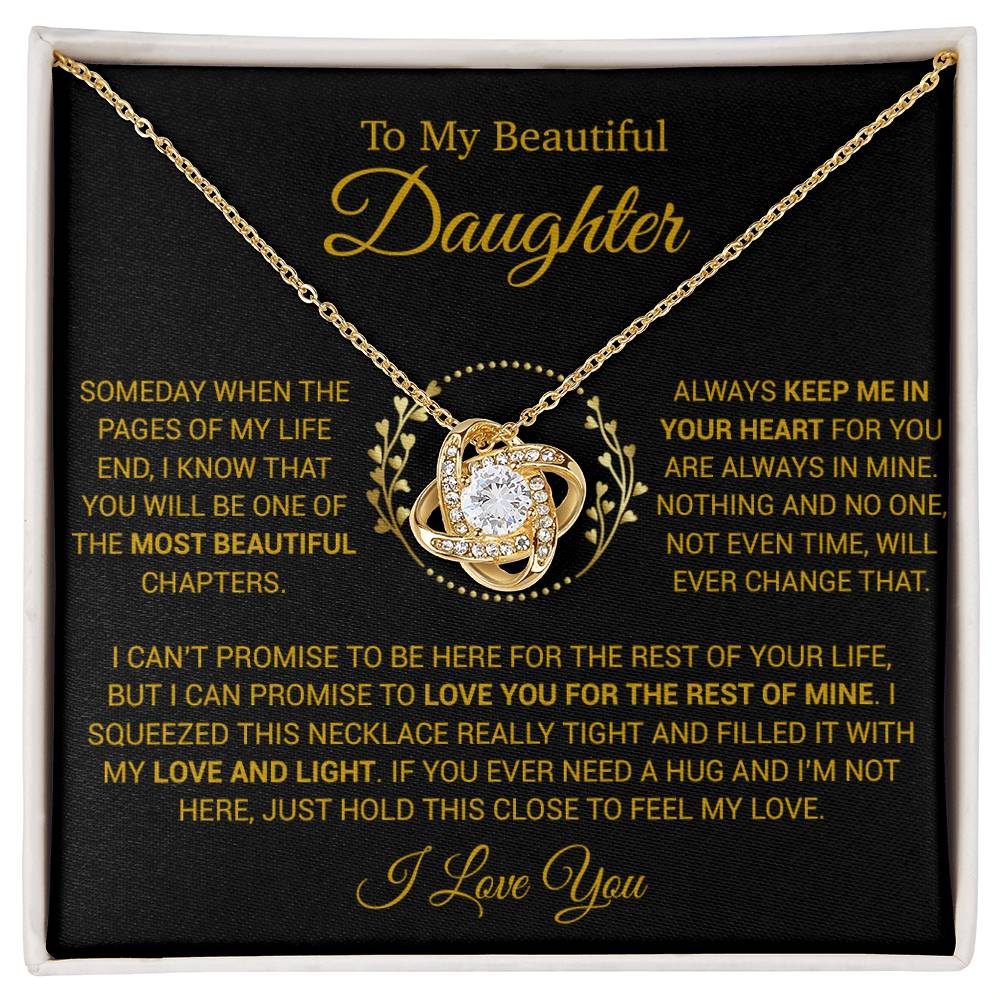 To My Daughter Necklace, Gift for Daughter from Dad, Daughter Father Necklace 17_12_Gold