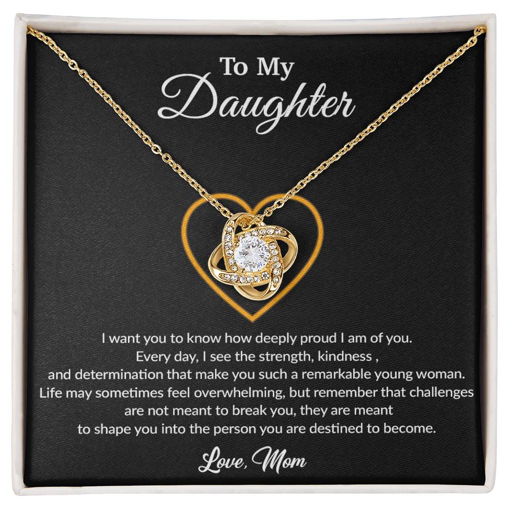 To My Daughter Necklace, Gift for Daughter from Dad, Father Daughter Necklace 10_8_Black