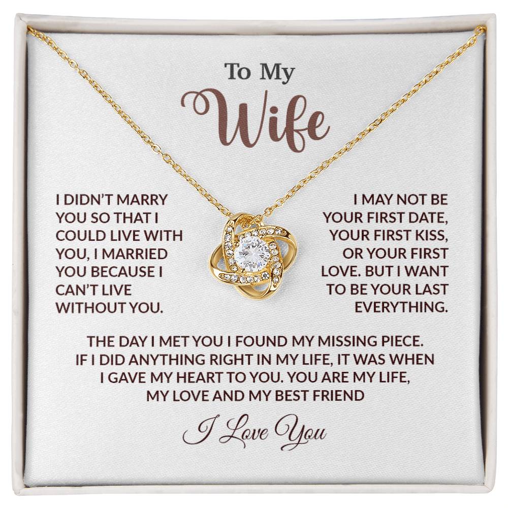 To My Wife Necklace, Wife Gift From Husband, Wife Husband Necklace, Christmas Gift 18_9