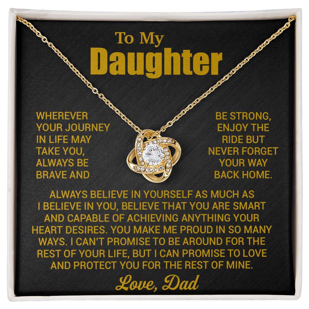 To My Daughter Necklace, Daughter Father Necklace, Daughter Gift From Dad 31_7_Gold