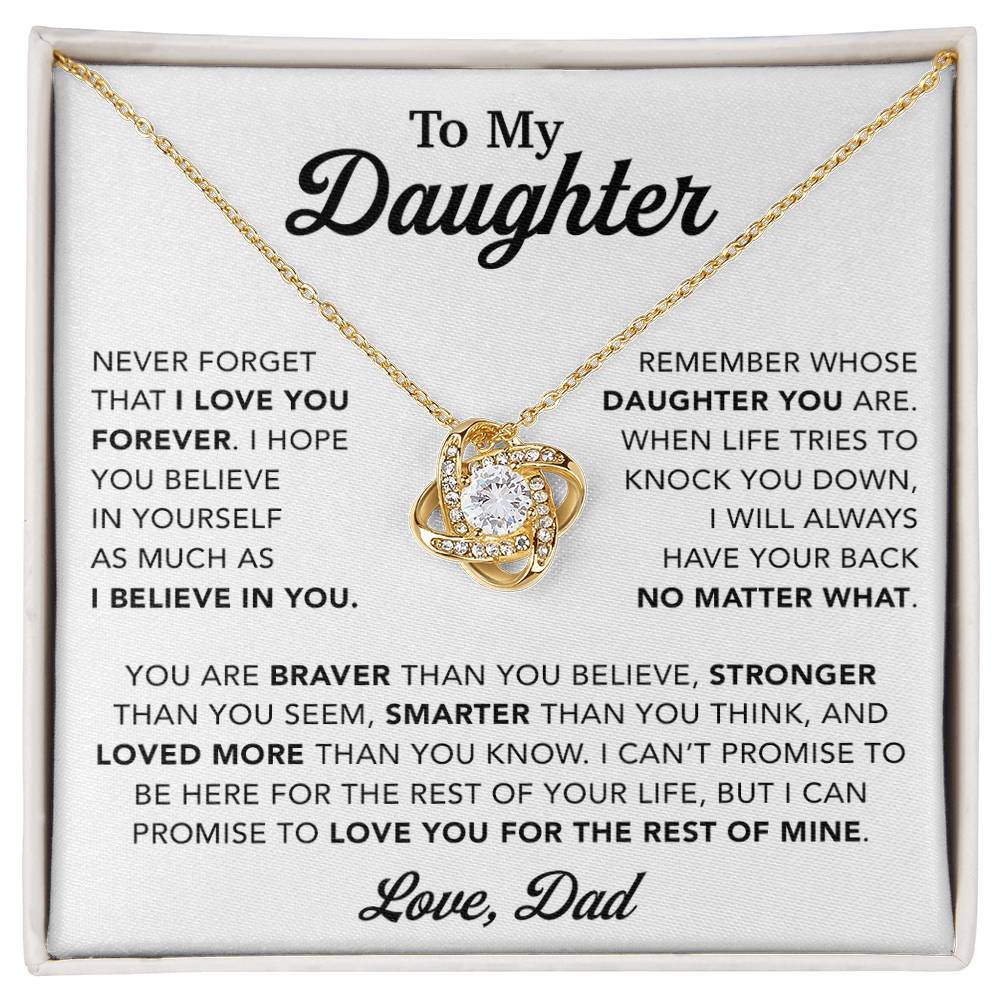 To My Daughter Necklace, Gift for Daughter from Dad, Father Daughter Necklace 30_11