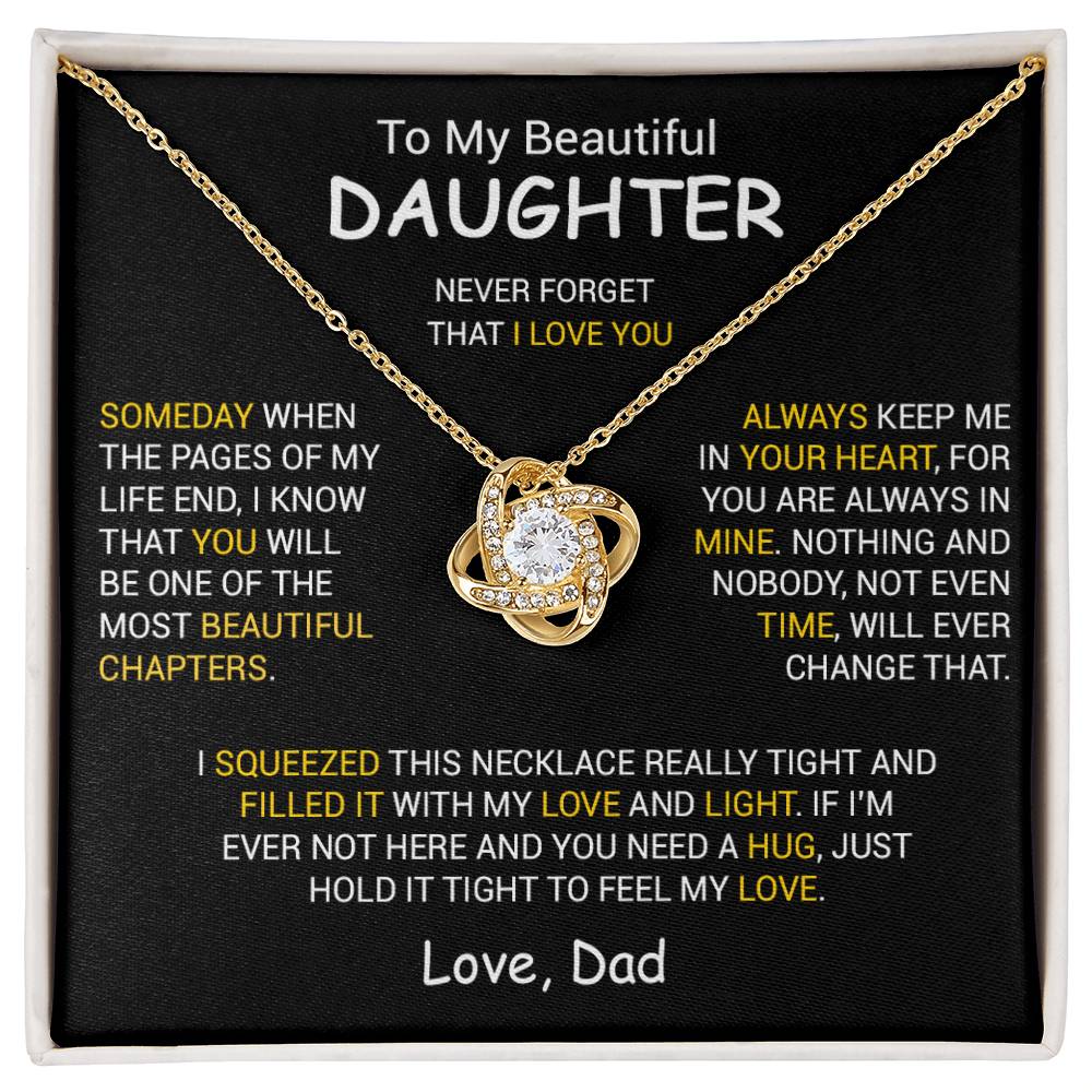 To My Daughter Necklace, Daughter Father Necklace, Daughter Gift From Dad 26_12_Black