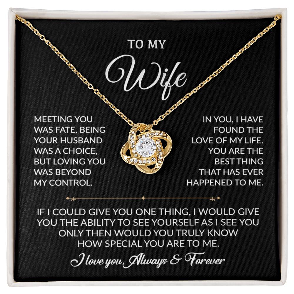 To My Wife Necklace, Gift For Wife, Anniversary Gift For Wife, Necklace For Wife 25_8_Black