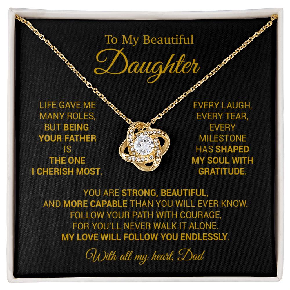 To My Daughter Necklace, Daughter Father Necklace, Daughter Gift From Dad 16_11_Gold