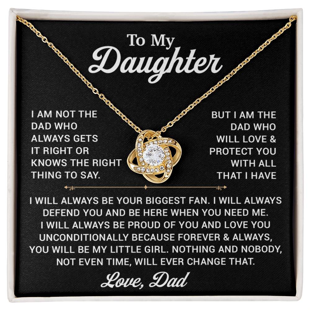 To My Daughter Necklace, Gift for Daughter from Dad, Father Daughter Necklace 1_11_Black