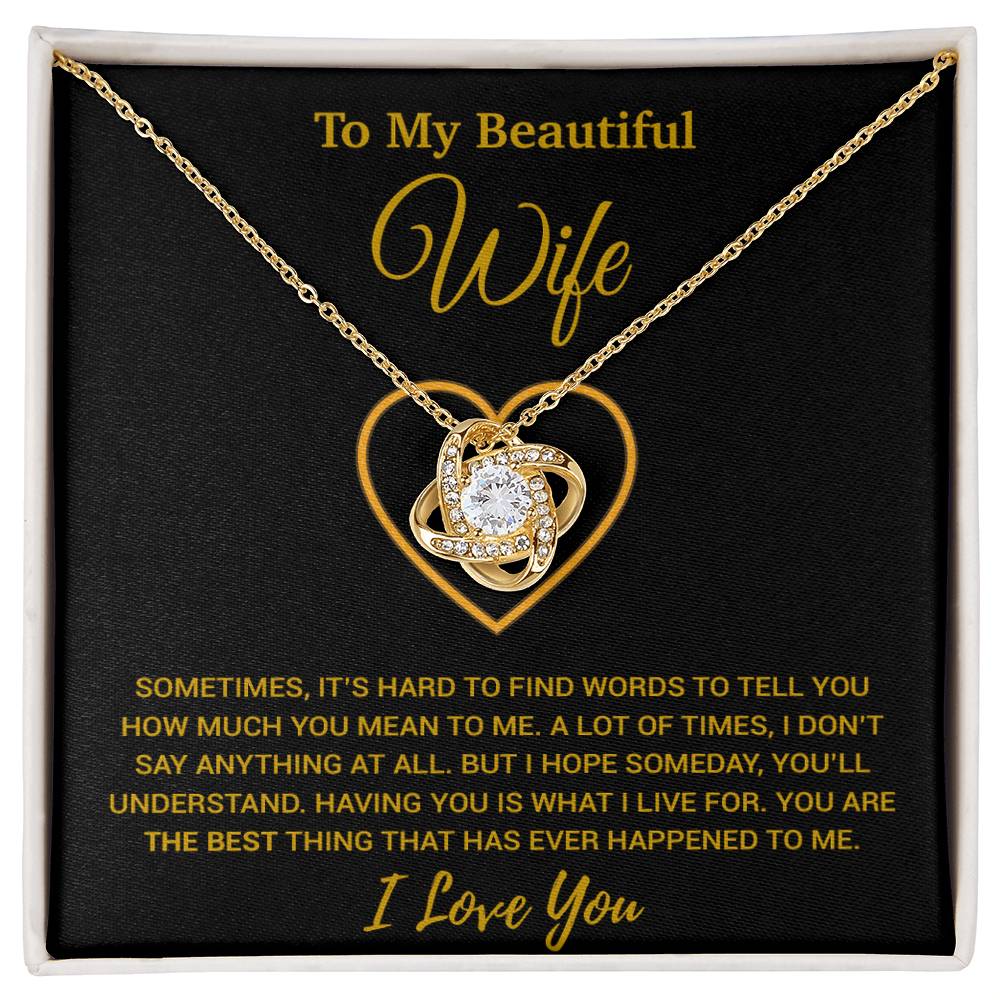 To My Wife Necklace, Christmas Gifts For Women, Anniversary Gift For Wife 22_11_Gold