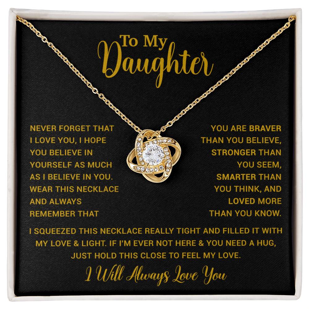 To My Daughter Necklace Gift for Daughter from Dad,Daughter Father Necklace 16_4_Gold